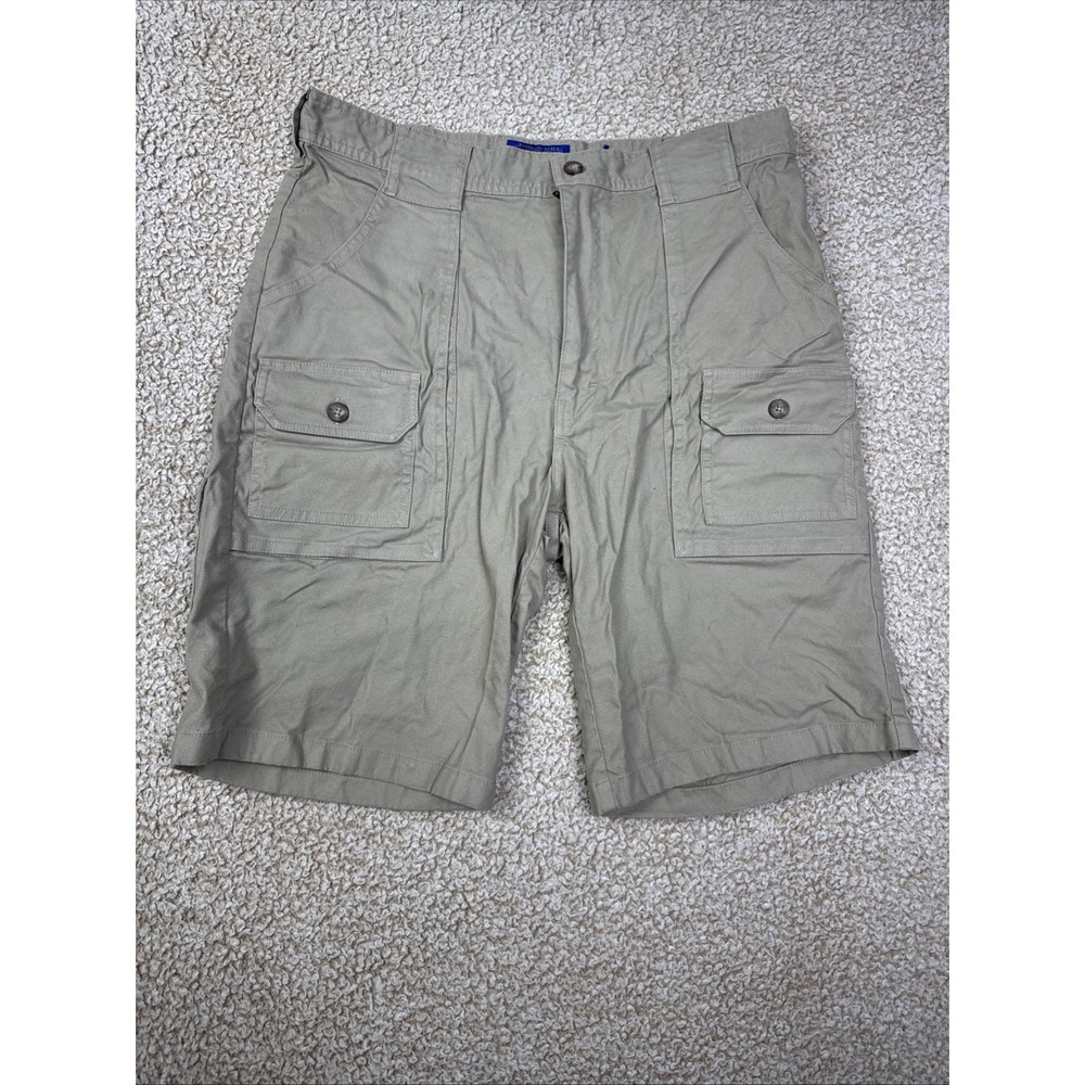PENDLETON Cargo Shorts Mens Size 32 Cotton Spandex Camping Hiking Khaki Tan